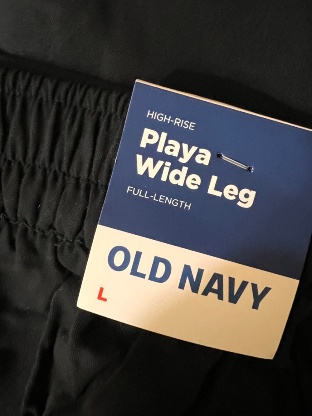 Old Navy Playa Black Wide-Leg Women's Pants size Lg NWT - Picture 9 of 15